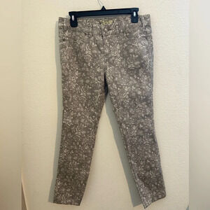 FREE PEOPLE Floral Autumn Fall Print Brown/tan Size 29W Jeans Pockets Boho Pants